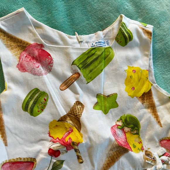 Mayoral sz 8 dress “dessert pattern “ gorgeous and fun!! Made in Spain - Picture 7 of 8